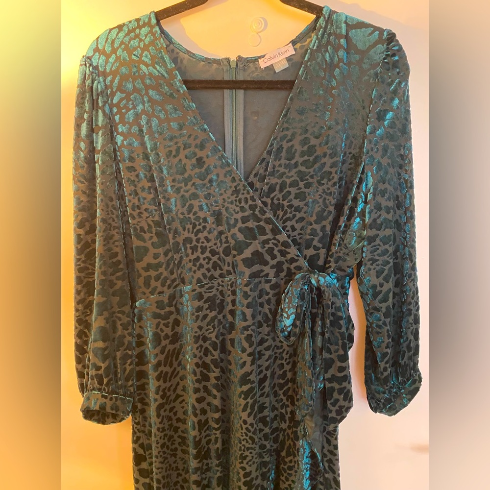 Beautiful Calvin Kline Velvet Wrap Dress